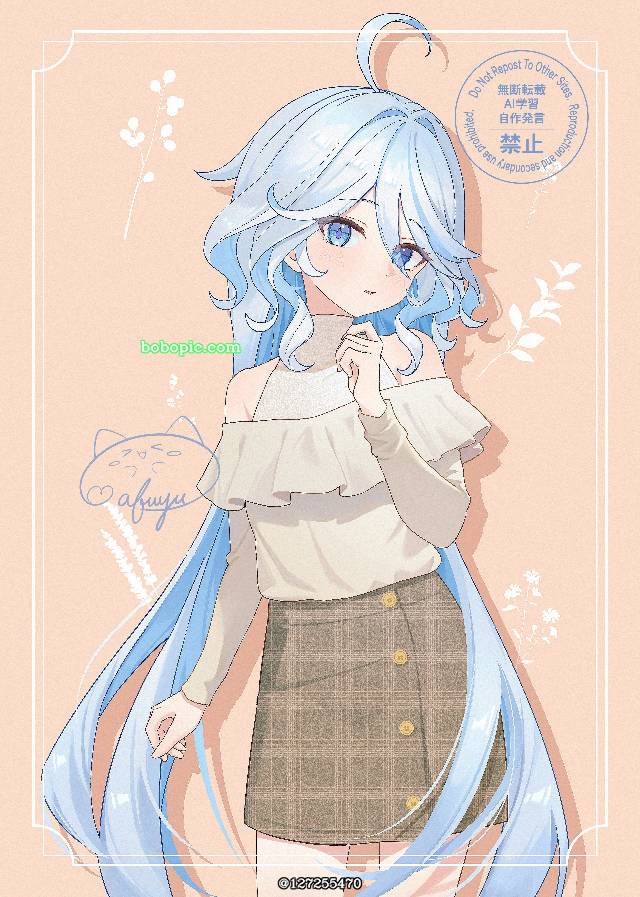 Genshin Impact, 芙宁娜（原神）, 女孩子, 插画, 涂鸦, casual clothes