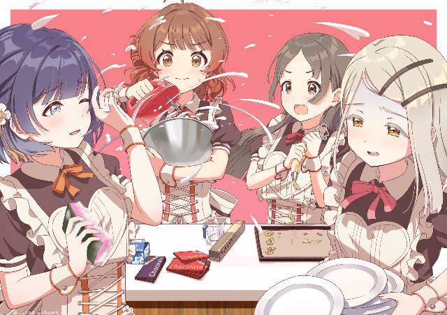 一张花海佑芽,筱泽广,仓本千奈,秦谷美铃,学园偶像大师绘画图片