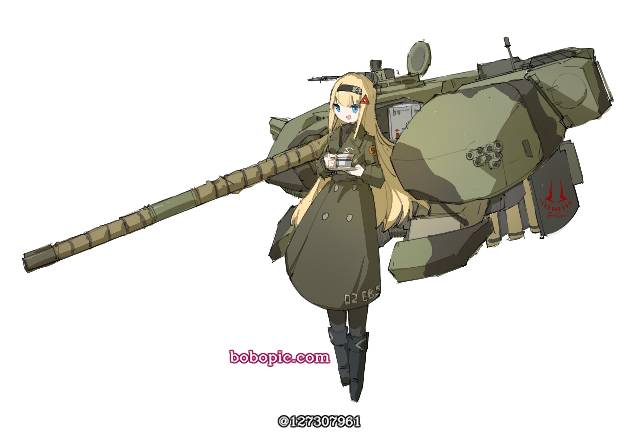 personification, character visual, two dimensions, loafing, 兵器拟人, 娘化
