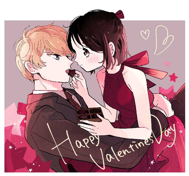 一张日常,恋爱,原创男女角色,男女,魔女先辈日报绘画图片