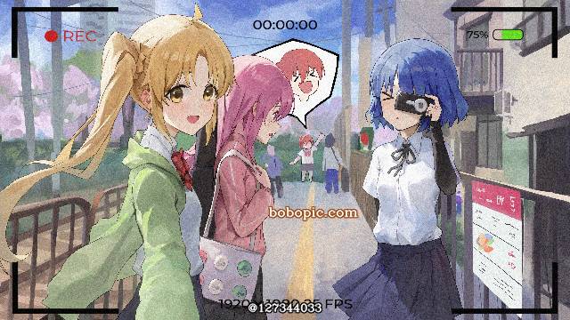 一张孤独摇滚绘画图片
