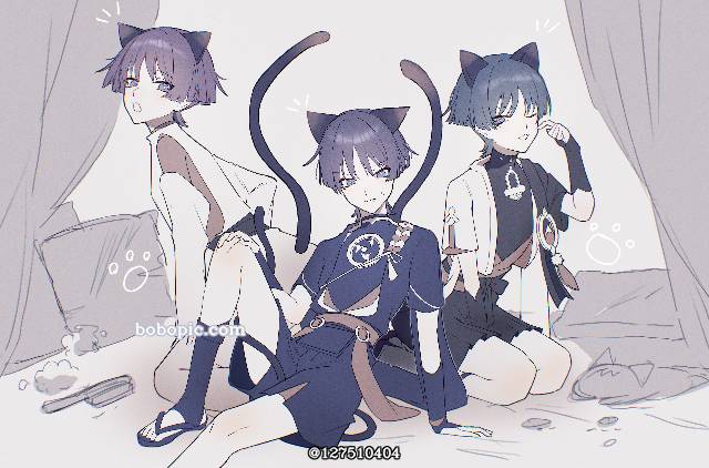 Genshin Impact, 散兵, Wanderer (Genshin Impact), cat day, cat