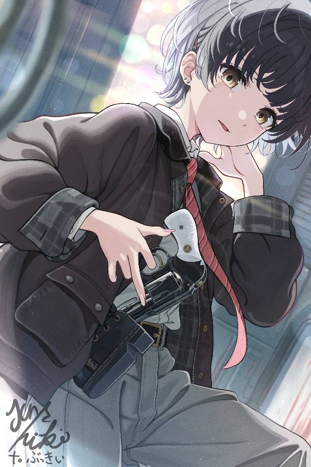 女孩子, 枪, 原创, young girl, 枪械