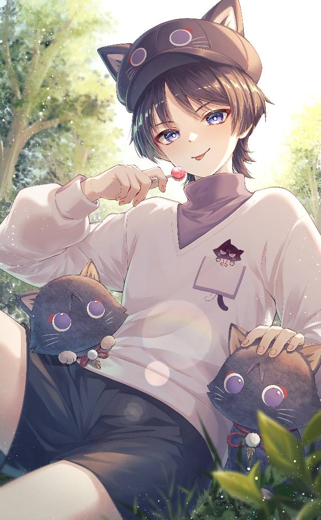 Genshin Impact, wanderer, 散兵, cat day