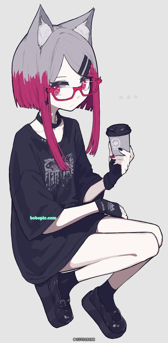一张眼镜,小女孩,我家孩子绘画图片
