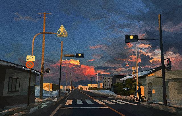 男孩,空,雪,风景,黄昏图片