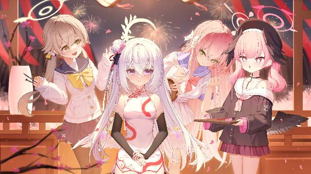 Shirasu Azusa, Ajitani Hifumi, Urawa Hanako, 白发, 碧蓝档案, young girl, 女孩子, cheongsam