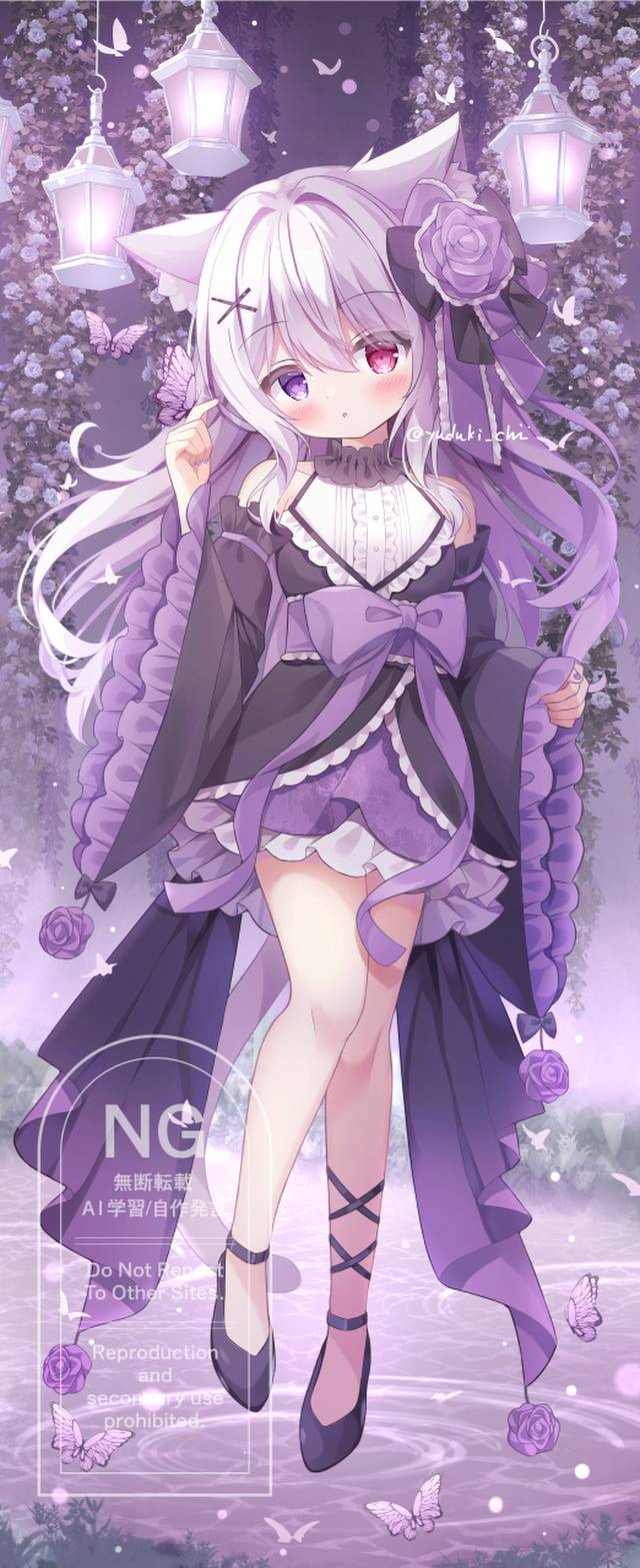 原创, 女孩子, young girl, 萝莉, 兽耳, cat ears, 白发