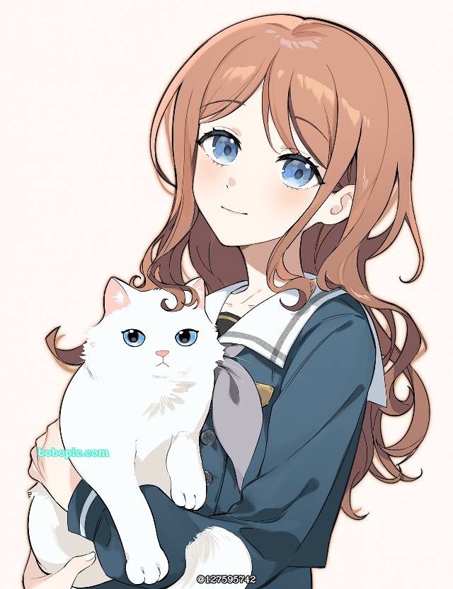 一张BanGDream,猫和女孩,长崎爽世,碧眼,MyGO!!!!!绘画图片