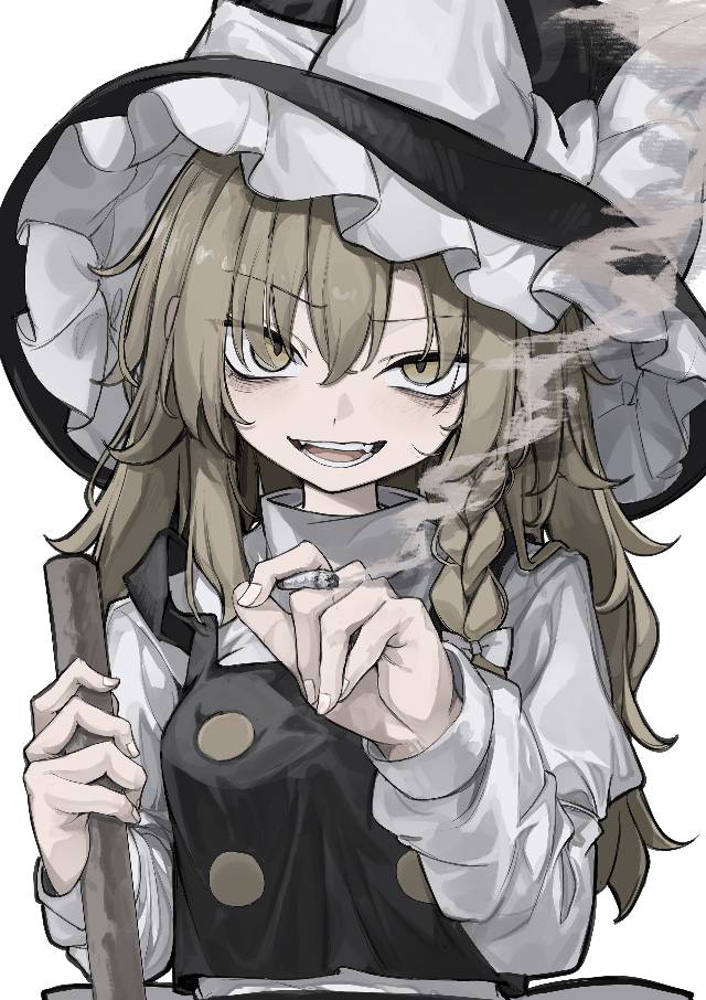 少女喫煙中,香烟,霧雨魔理沙图片