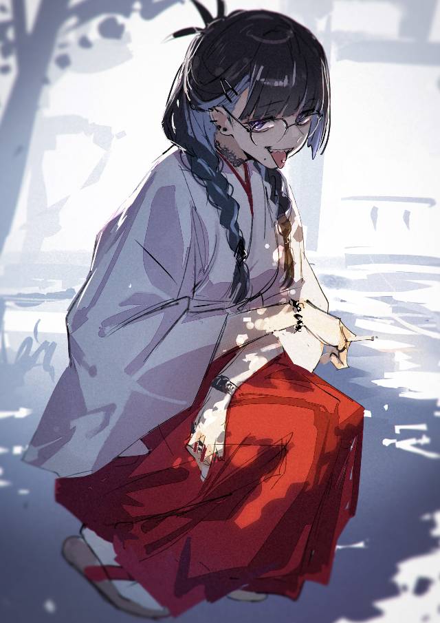 一张巫女绘画图片