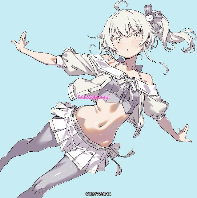 一张白皮肤,虚拟主播,祭绘,夏色祭,虚拟YouTuber,Hololive,极好的腹部绘画图片