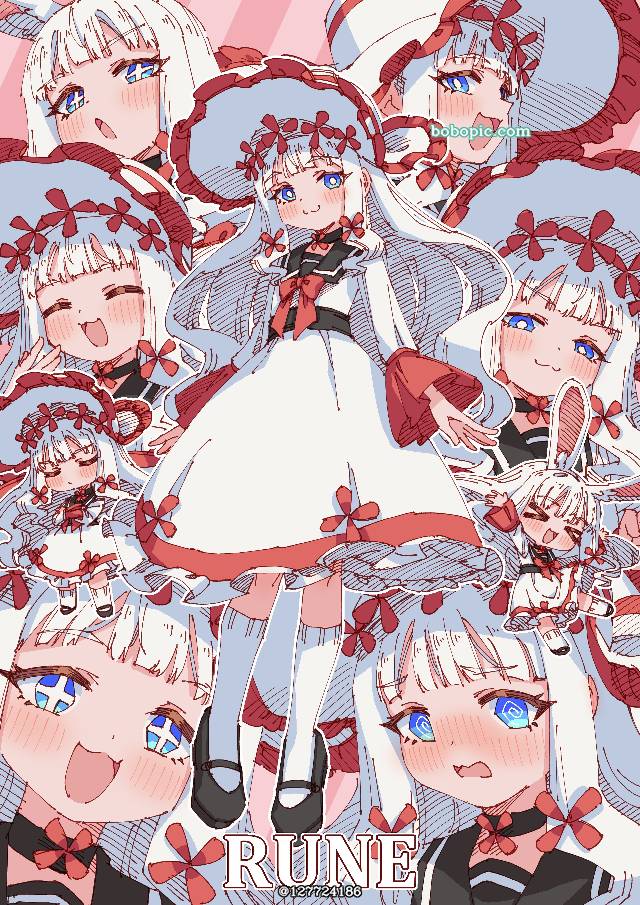 my character, 我家孩子, 原创, 白发, 兔子, bunny ears, 原创, 原创