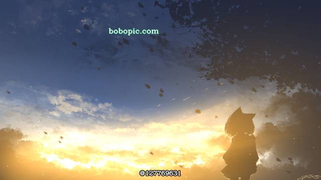 风景, background, sky, landscape painting, sky, 女孩子, 夕阳, sunrise, 云