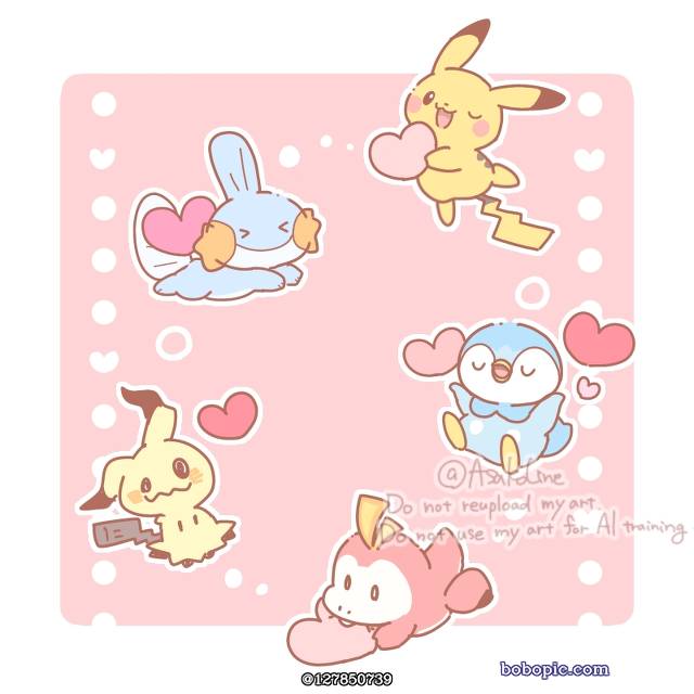 piplup, 皮卡丘, mudkip, 谜拟Q, 呆火鳄