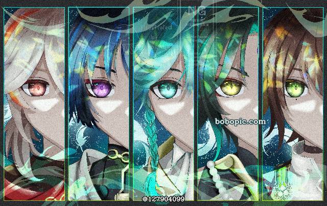 Genshin Impact, Xiao, 温迪, Kaedehara Kazuha, wanderer, Shikanoin Heizou