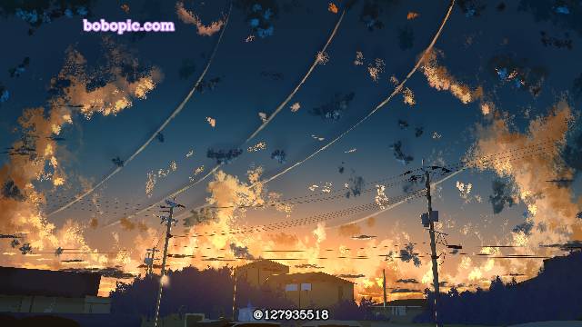 原创, background, 风景, sky, 夏天, 积雨云, nostalgic, sunset