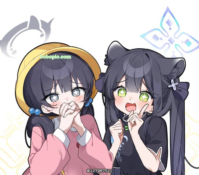 一张蔚蓝档案,小女孩,妃咲,琪琪绘画图片