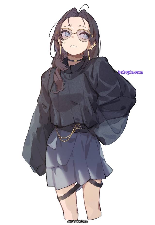一张太阳镜,小女孩绘画图片