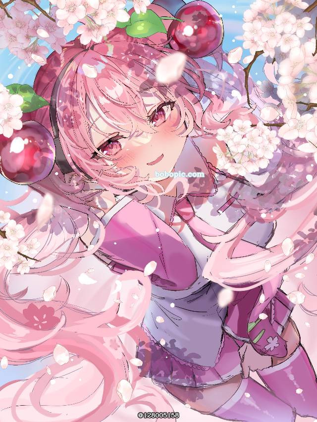 初音未来,小女孩,小樱,樱未来,樱花图片