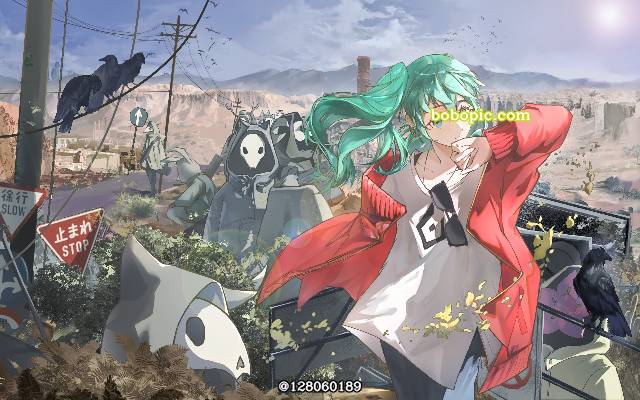 一张Miku,初音未来,这个初音真美好绘画图片