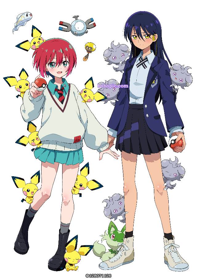 小女孩,尼娅安,条纹袜子,白筒袜,跨界作品图片