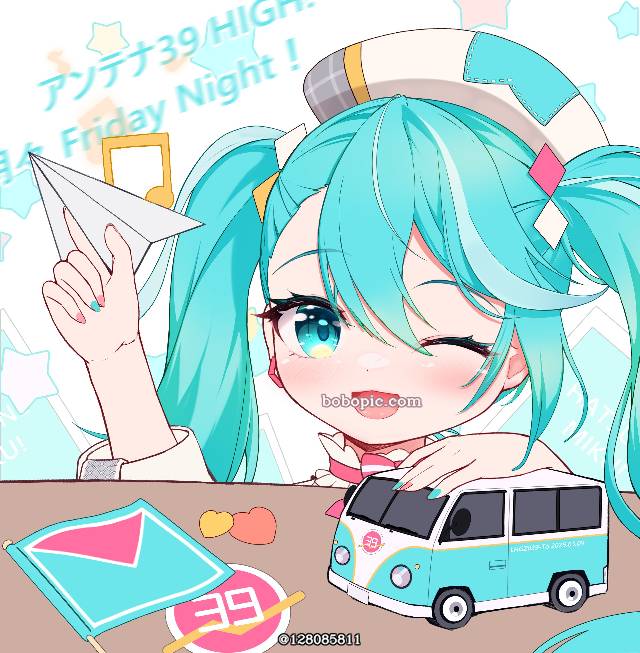 初音未来, Magical Mirai, Vocaloid, 双马尾, 抛媚眼, 美甲