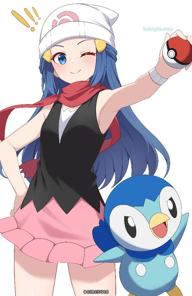 一张pokemon,宝可梦人类角色,光,小女孩,小光,精灵宝可梦绘画图片