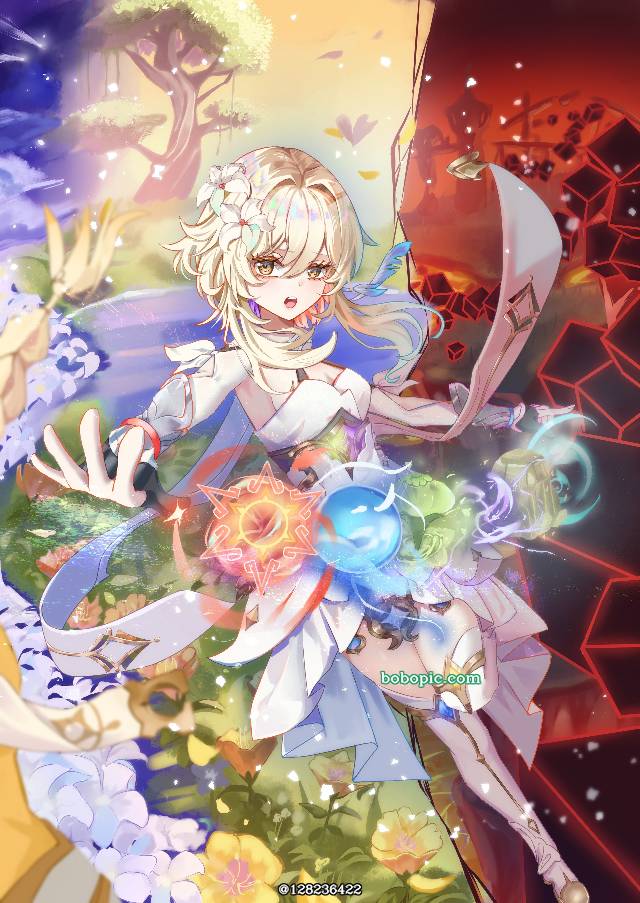 原神,小女孩,少女,荧,萤图片