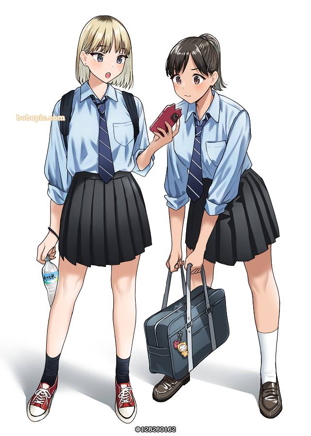 女孩子, uniform, pleated skirt