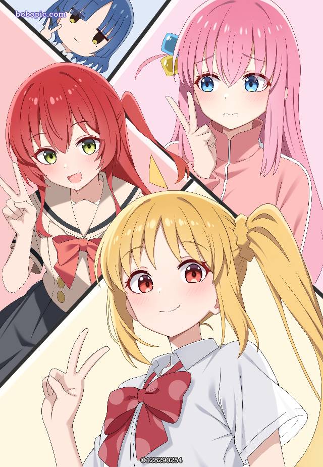 一张伊地知虹夏,后藤一里,喜多郁代,山田凉,孤独摇滚绘画图片