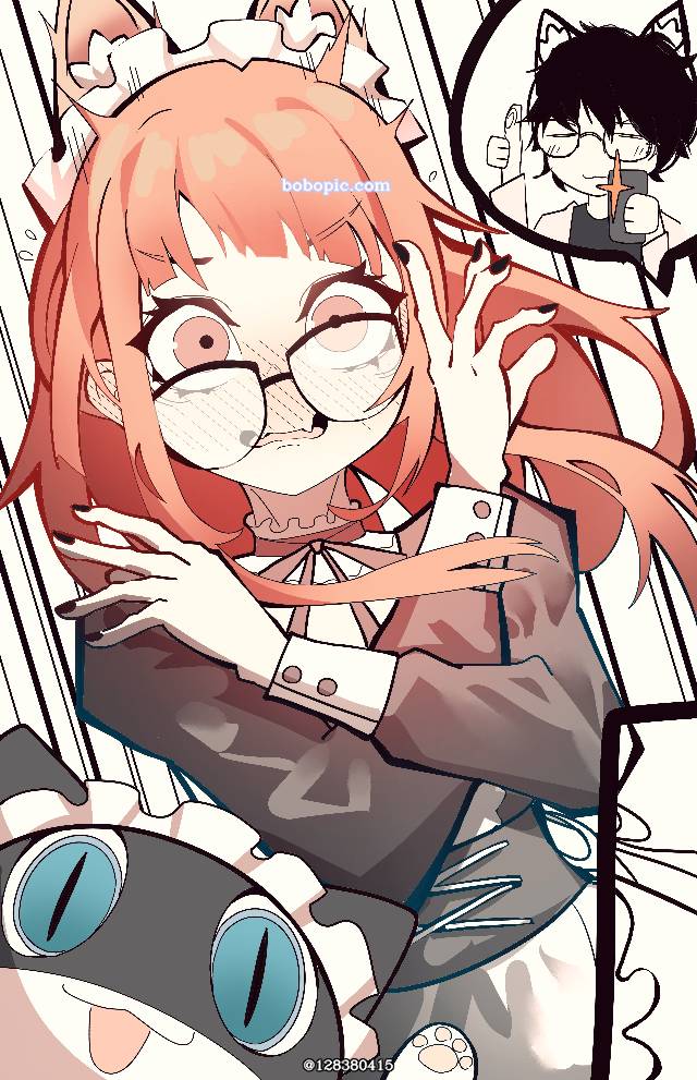 主双,女仆,摩尔加纳,猫耳,眼镜娘图片