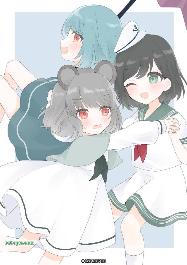 一张多多良小伞,东方Project绘画图片
