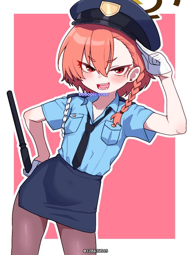 女孩子, young girl, 碧蓝档案, 萝莉, Mikan Neru, policewoman