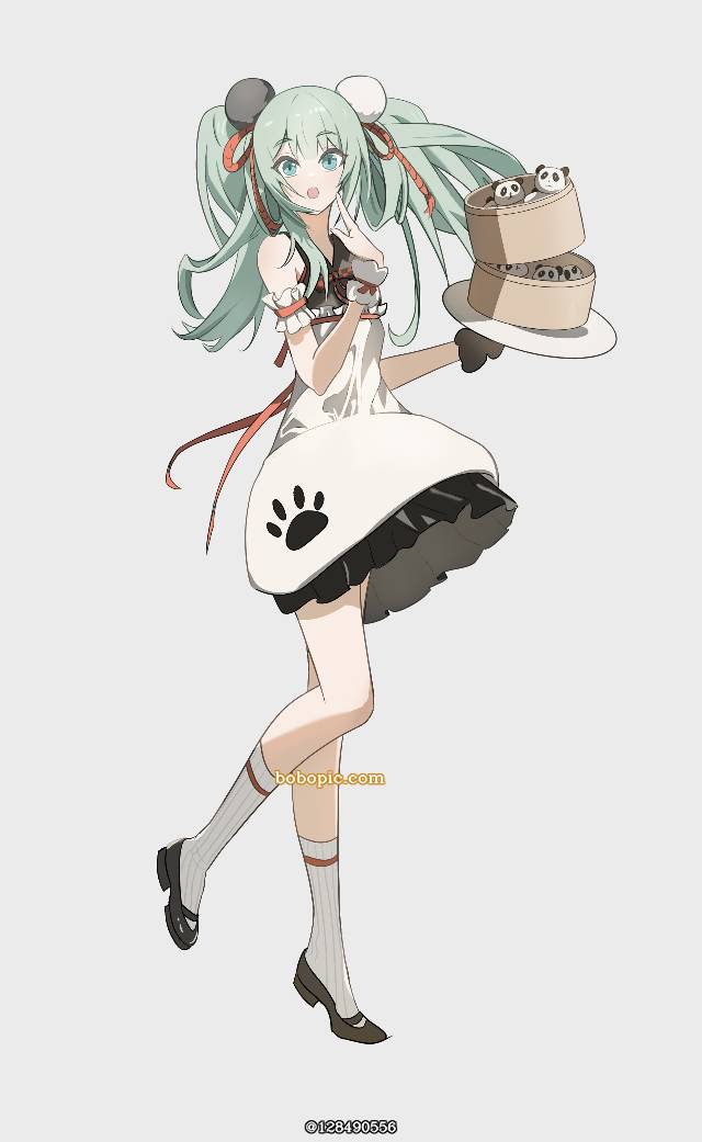 miku,临摹,初音,初音未来,板绘图片