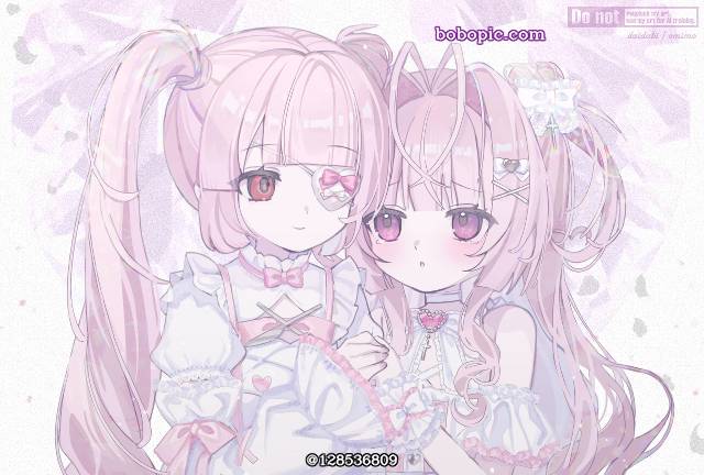 双马尾, two-side up