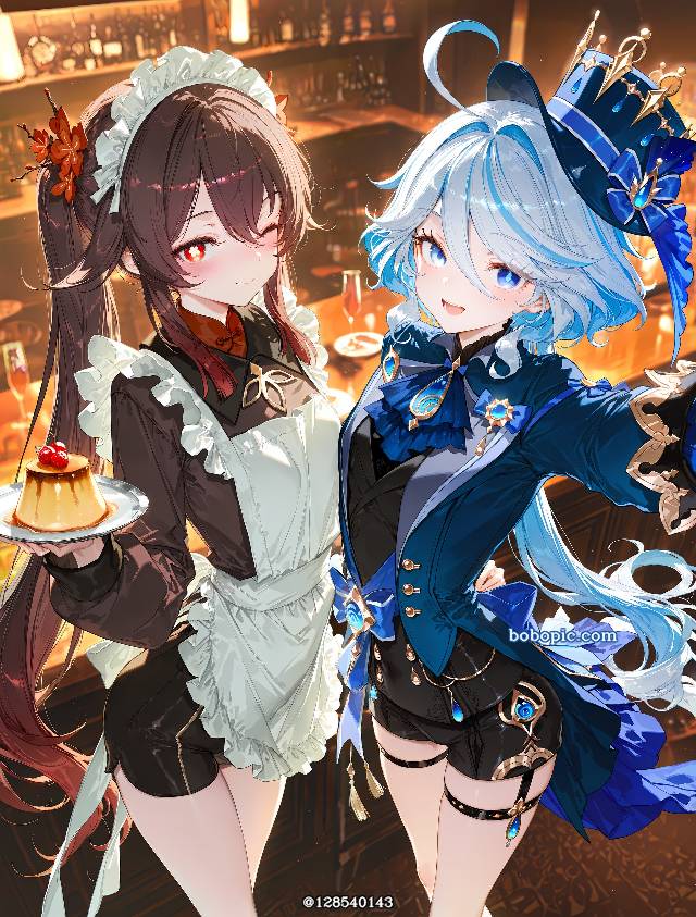 女仆,小女孩,美少女,芙宁娜·德·枫丹,魅惑的大腿图片