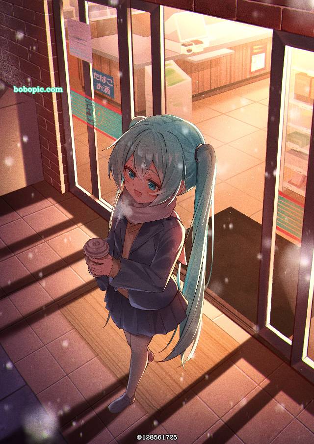 一张vocaloid,双马尾,这个初音真美好,长发,初音未来绘画图片