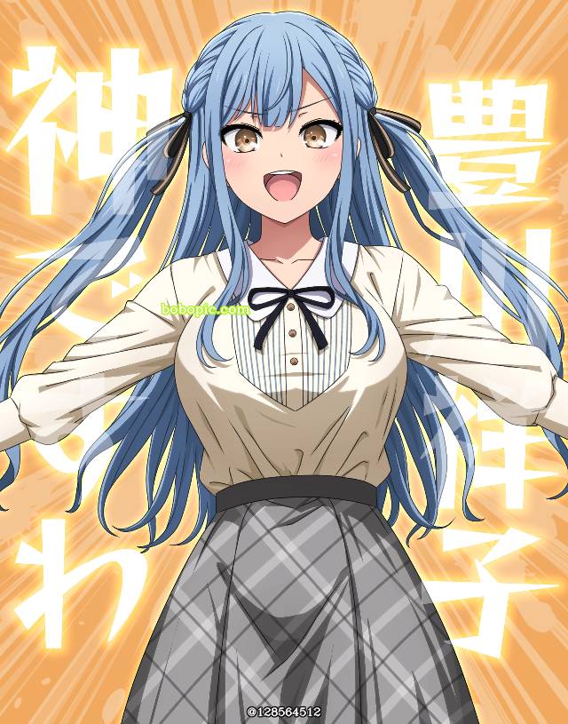 Sakiko Togawa, BanG Dream!, two-side up, blue hair