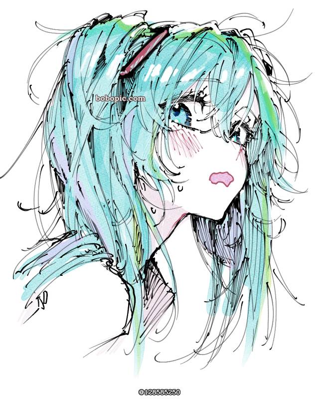 一张初音未来绘画图片