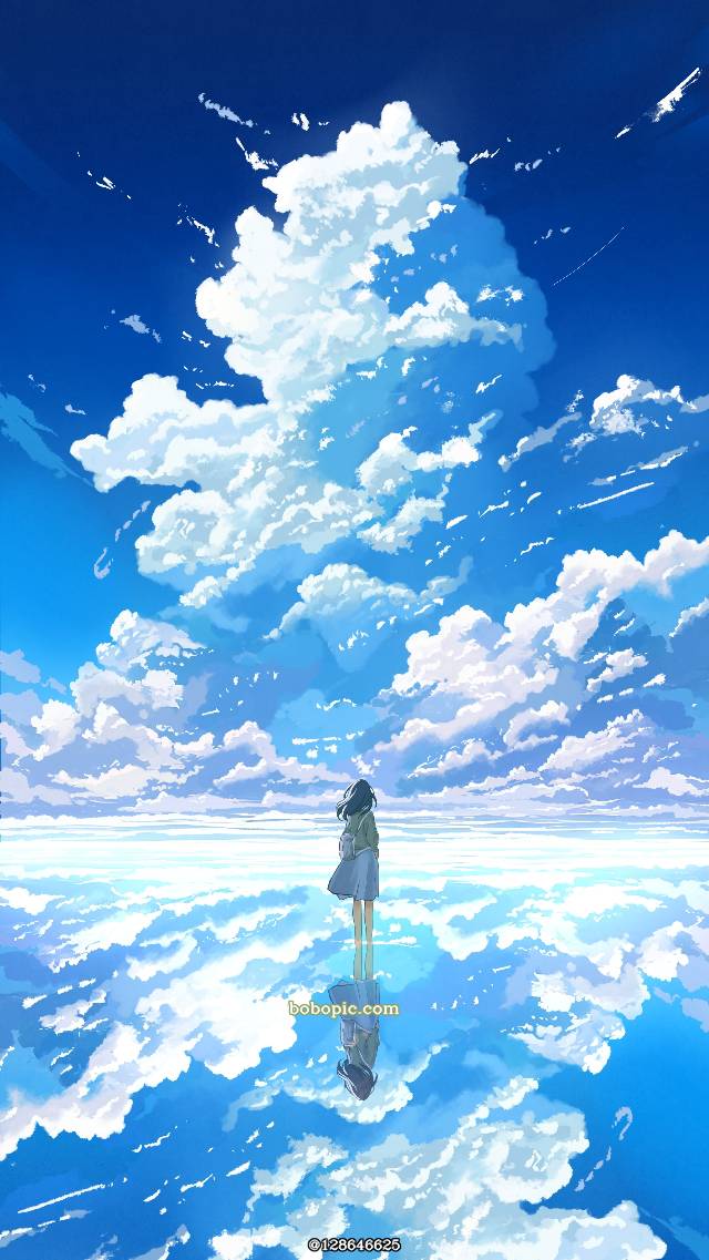 云,天空,小女孩,景色,空图片
