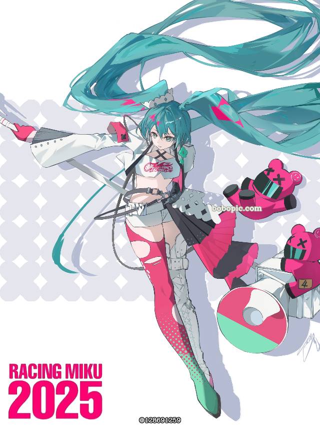 一张Miku,长发,系带过膝长靴,这个初音真美好,初音未来,Vocaloid绘画图片