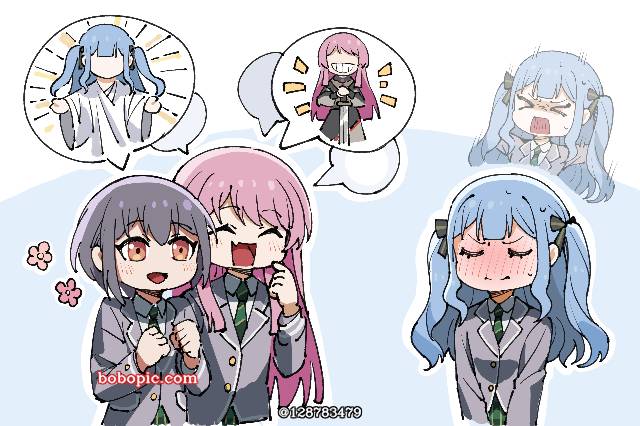 一张丰川祥子,祥子神,千早爱音,BanGDream,高松灯绘画图片