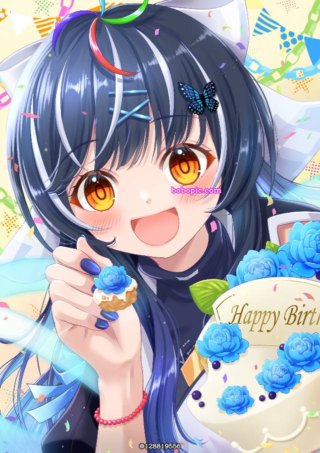 一张虚拟YouTuber,虚拟主播,美甲,Vtuber,大梦乐咲煌绘画图片