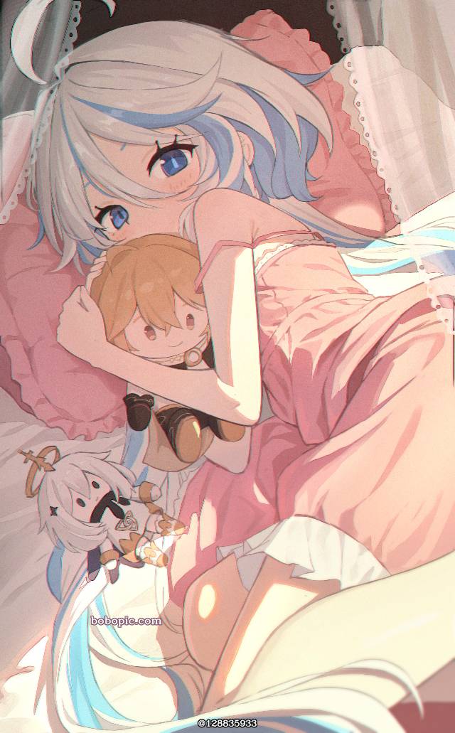 原神,少女,睡衣,空水,芙宁娜图片