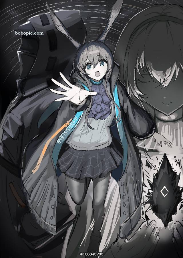 兔耳,博士,小女孩,明日方舟,黑丝袜图片