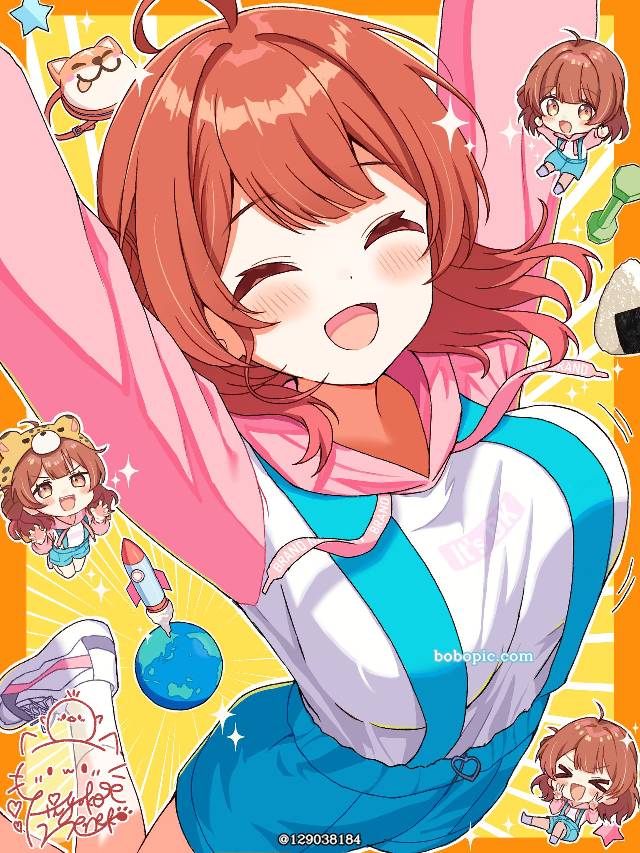 Ume Hanami, Gakuen IDOLM@STER, chibi, suspenders