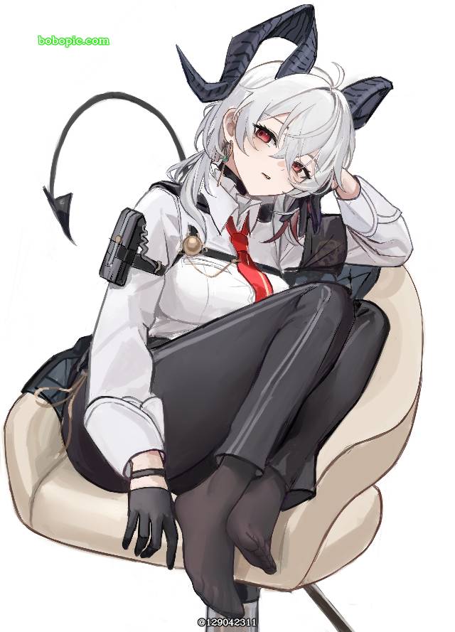 Wuthering Waves, horned girl, red eyes, White Hair