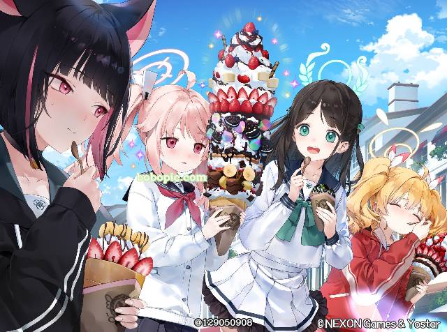 放学后甜点部, Yutori Natsu, 杏山和纱, Ibaragi Yoshimi, 碧蓝档案, 水手服, uniform, 商业绘图