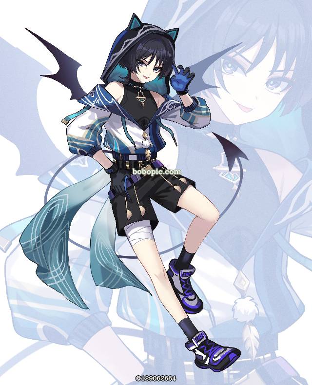 Genshin Impact, wanderer, 连帽衫
